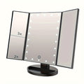 GlowMirror – Foldable LED Makeup Mirror with 3x/2x Magnification |