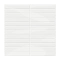 Self-adhesive 3D DIY Kit Kat tiles in glossy white