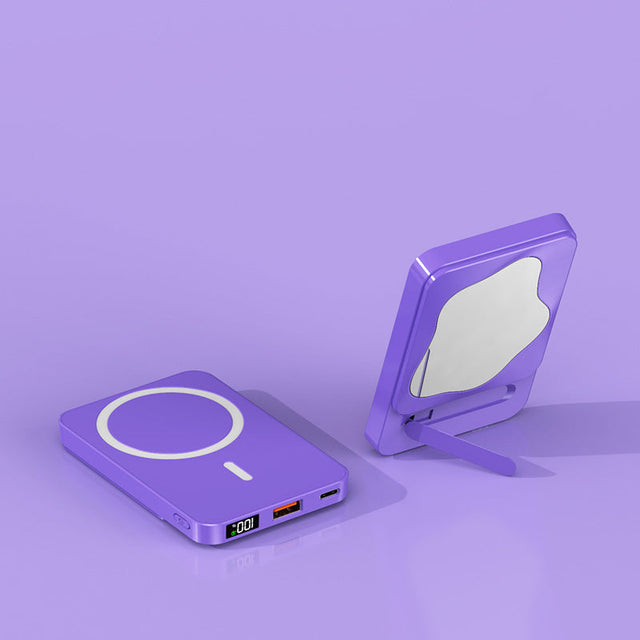 Powerbank with Integrated Cosmetic Mirror and Multifunctional Charging Port