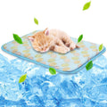 Unisex nan self-cooling pet cooling mat with pressure-activated gel core and non-slip bottom