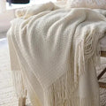 CREAM WHITE BLANKET