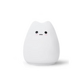 Charming Cat Silicone Night Light with 7-color Touch Sensor