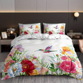 colorful Flowers Aura Duvet with Pillowcases
