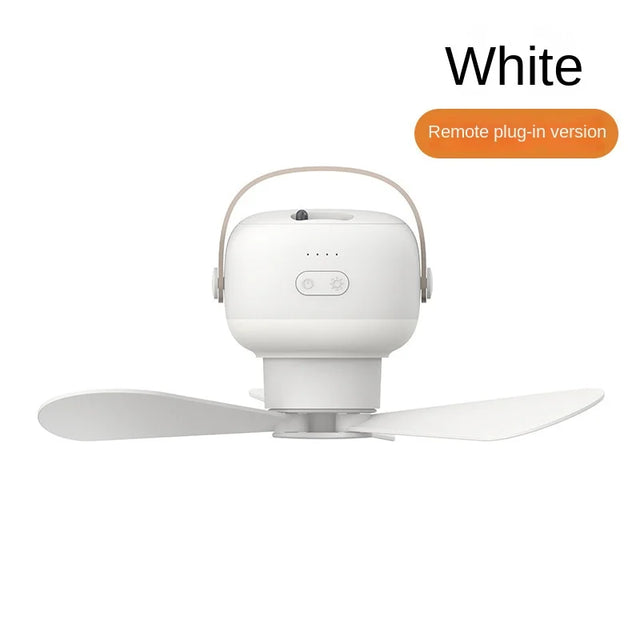 Portable Wireless Mini Ceiling Fan – USB Fan with Remote Control, Stand, Night Light for Home, Outdoor & Camping |