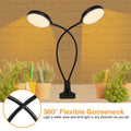 LED Plant Growth Lamps USB Remote Control Clip Waterproof Full Spectrum Natural White Seedling Plant Light, Power: 60W Four Head