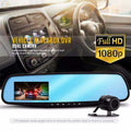 Dashcam rearview mirror with front/rear camera (Full HD and night vision) |