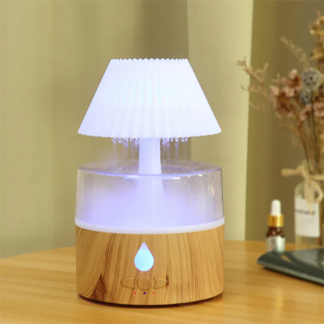 Rain Cloud Humidifier - Cool Mist Aromatherapy Diffuser, USB-Powered with Night Light