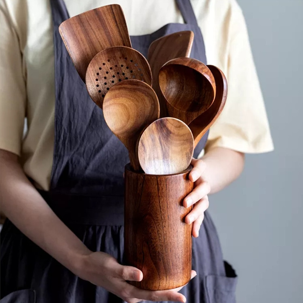 Ecochef – Set of Teak Kitchen Utensils