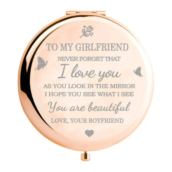 I love you compact mirror