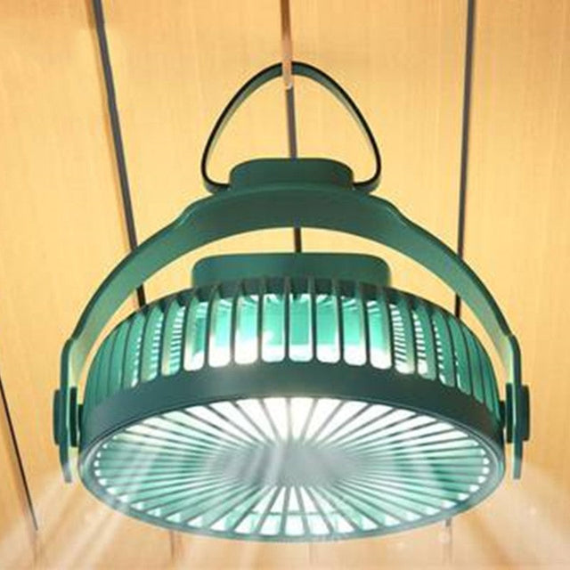 2-in-1 Rechargeable Portable Hanging / Desk Fan, with Night Light, 4 Adjustable Wind Speeds