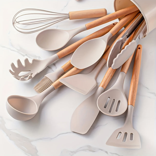 Silicone Kitchen Tools Set – Heat Resistant and Scratch Resistant