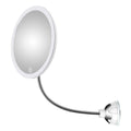 Makeup mirror with LED &amp; magnification - with suction cup and flexible arm |