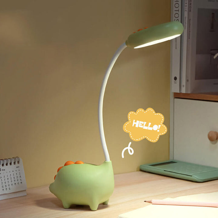 Rechargeable LED Desk Lamp with Cartoon Dinosaur Eye Care