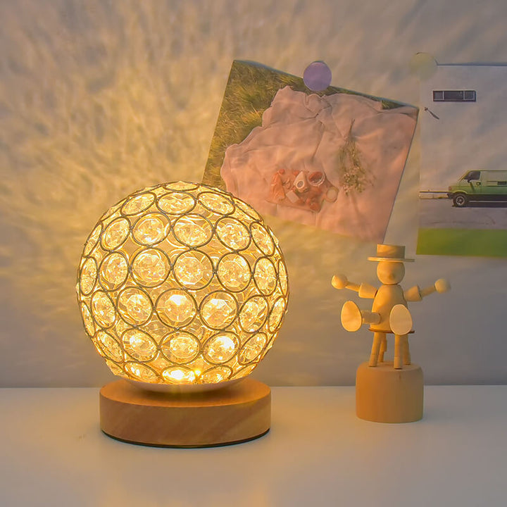 Modern Minimalistic Round USB Rechargeable LED Night Light Table Lamp