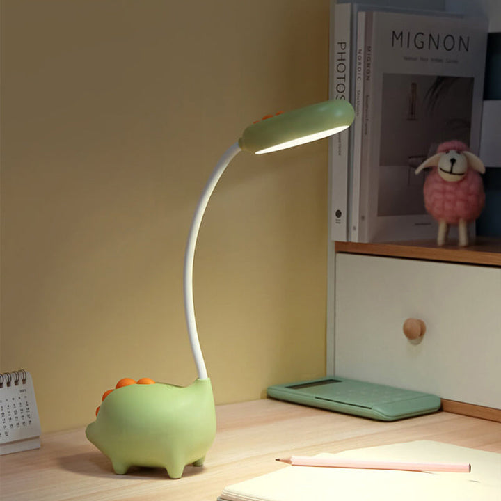 Rechargeable LED Desk Lamp with Cartoon Dinosaur Eye Care