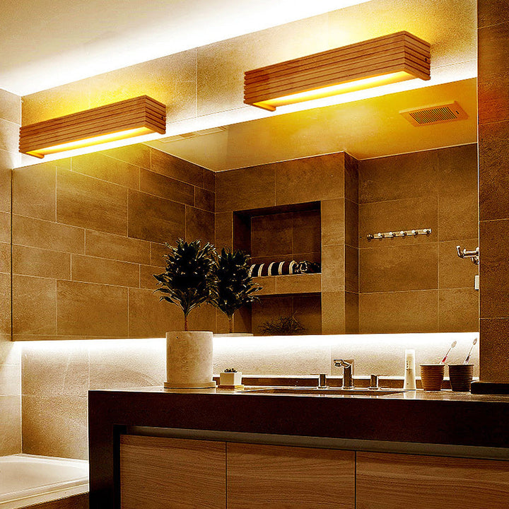 Wooden Wall Lights for Bathroom Mirrors – Stylish Functional Illumination for Home Decor &amp; Vanity Lighting