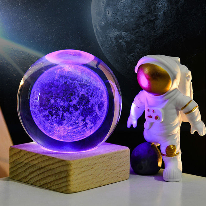 3D Galaxy Crystal Ball Night Light Decorative Lamp