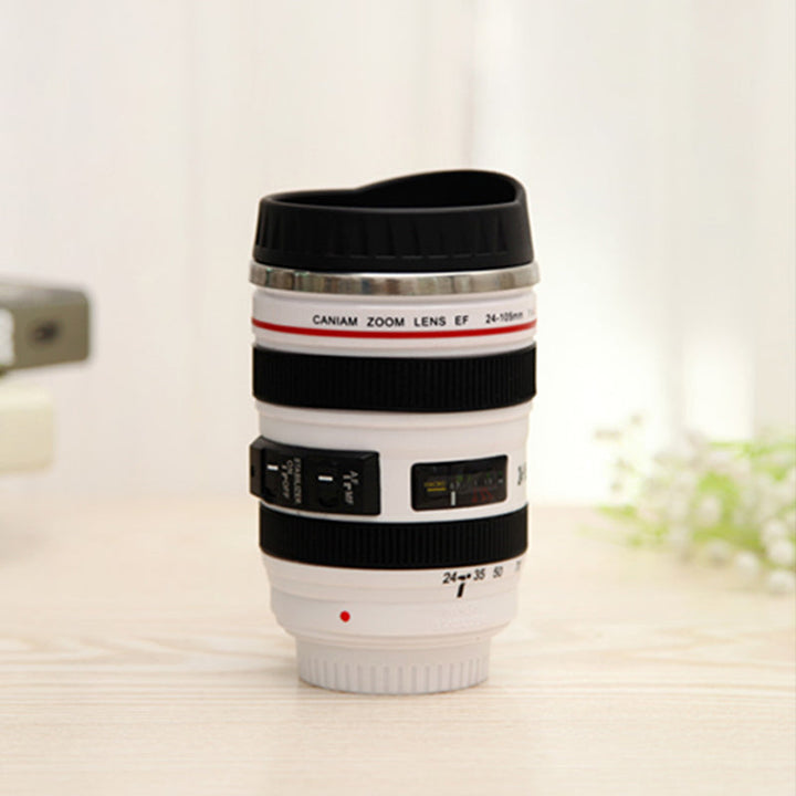 Camera Lens Inspired Insulated Cup Coffee Mug
