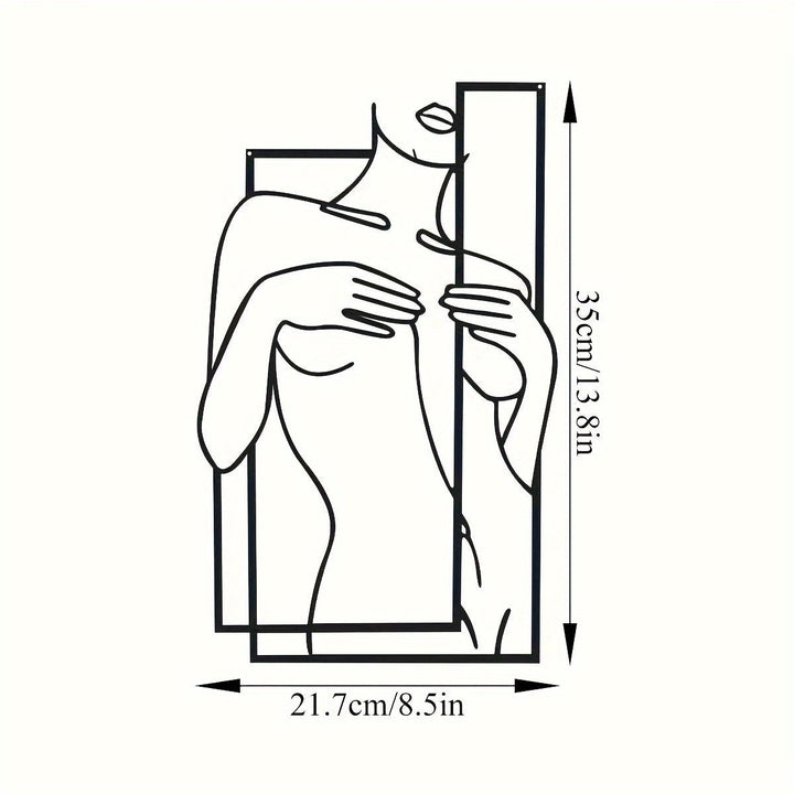 LineaArt Metal Wall Decoration - Modern Minimalist Wall Art for Bedroom