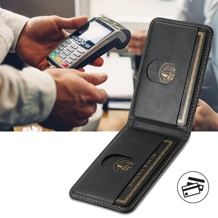 LuxCase Leather Phone Case with Card Slot and Stand – Suitable for iPhone