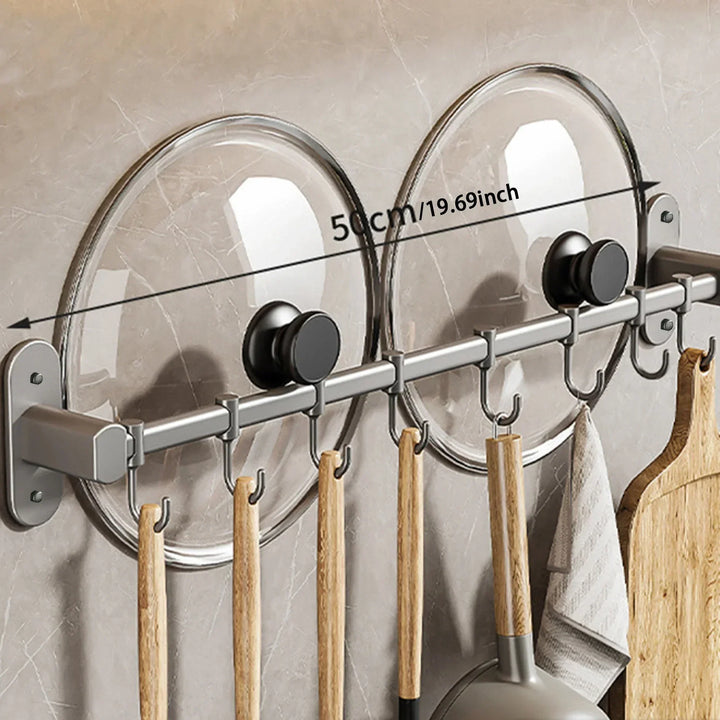 Storage shelf for kitchen utensils – versatile use – wall-mounted – storage shelf for pan lids and spatulas