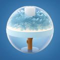 SereniGlow | Essential Oil Diffuser Humidifier – Ultrasonic Cool Mist – USB‑Rechargeable – LED Night Light for Bedroom & Nursery