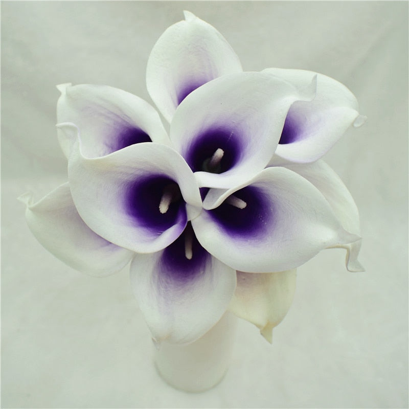 10 marine blue Calla lily PU Real Touch flowers wedding decoration bouquets table decoration artificial flowers home decor