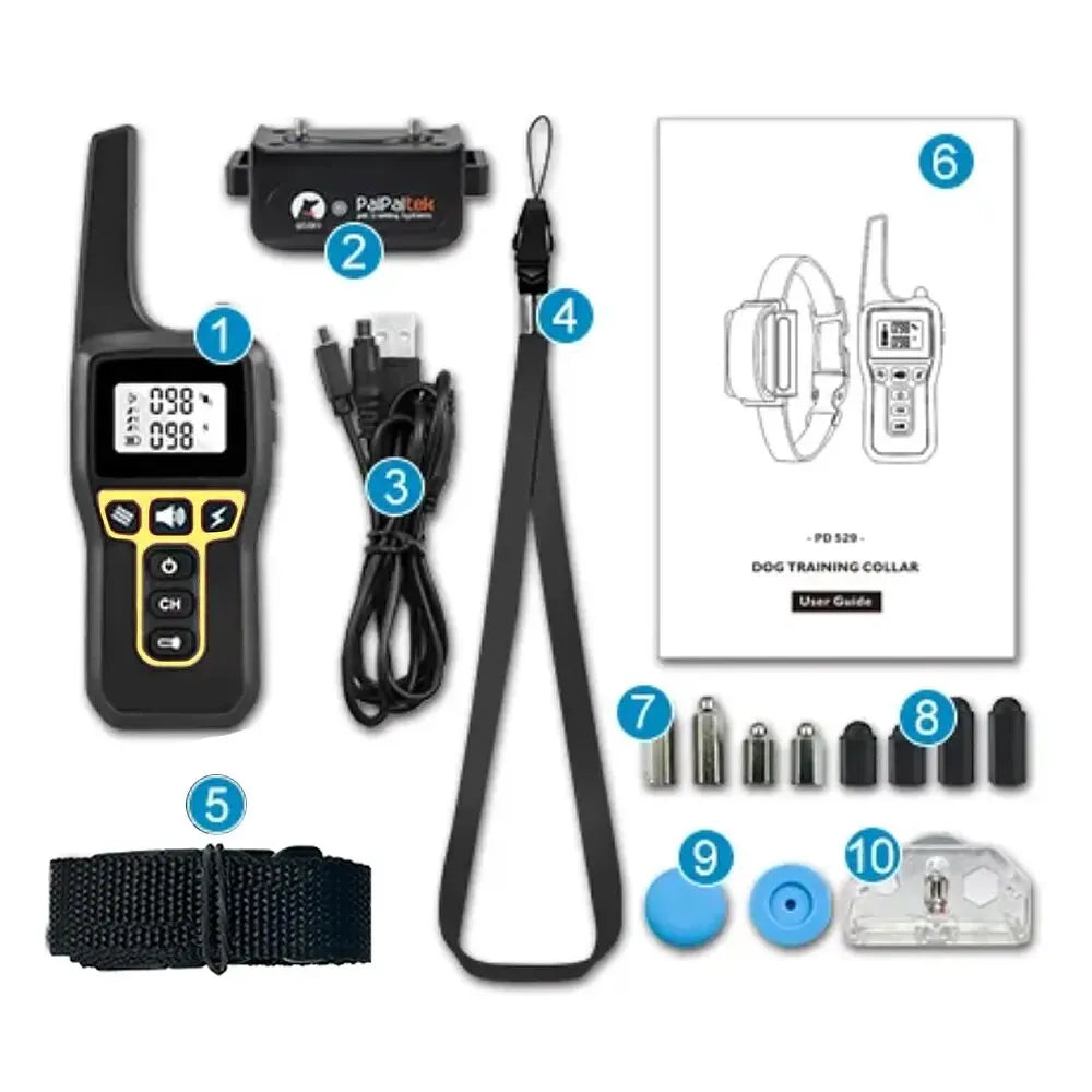 1000m Waterproof Dog Training Collar | Rechargeable, Remote Control &amp; Adjustable for Small, Medium, and Large Dogs