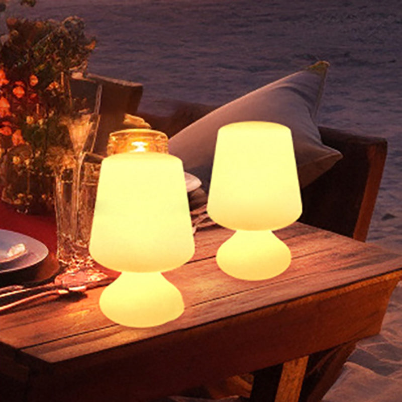 Modern Minimalist PE Cup Shape USB LED Table Lamp Night Light For Outdoor Patio |