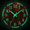 Glowtic Illuminating Wall Clock | Wood Design | Silent | Night Light | Nordic Style | Gift Idea