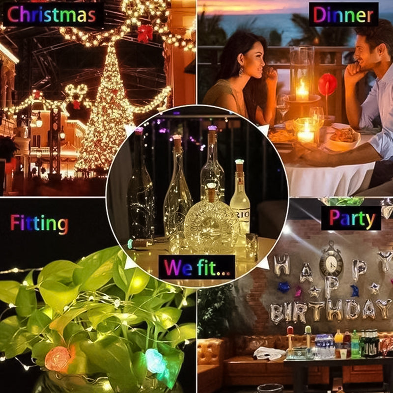 LED Bottle Light Cork Night Light DIY Decor Gift