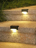 Solar-powered terrace lighting for outdoor use