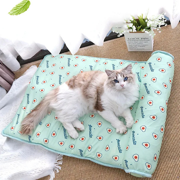 Pet Summer Cool Bed Ice Silk Cooling Mat for Dogs &amp; Cats |