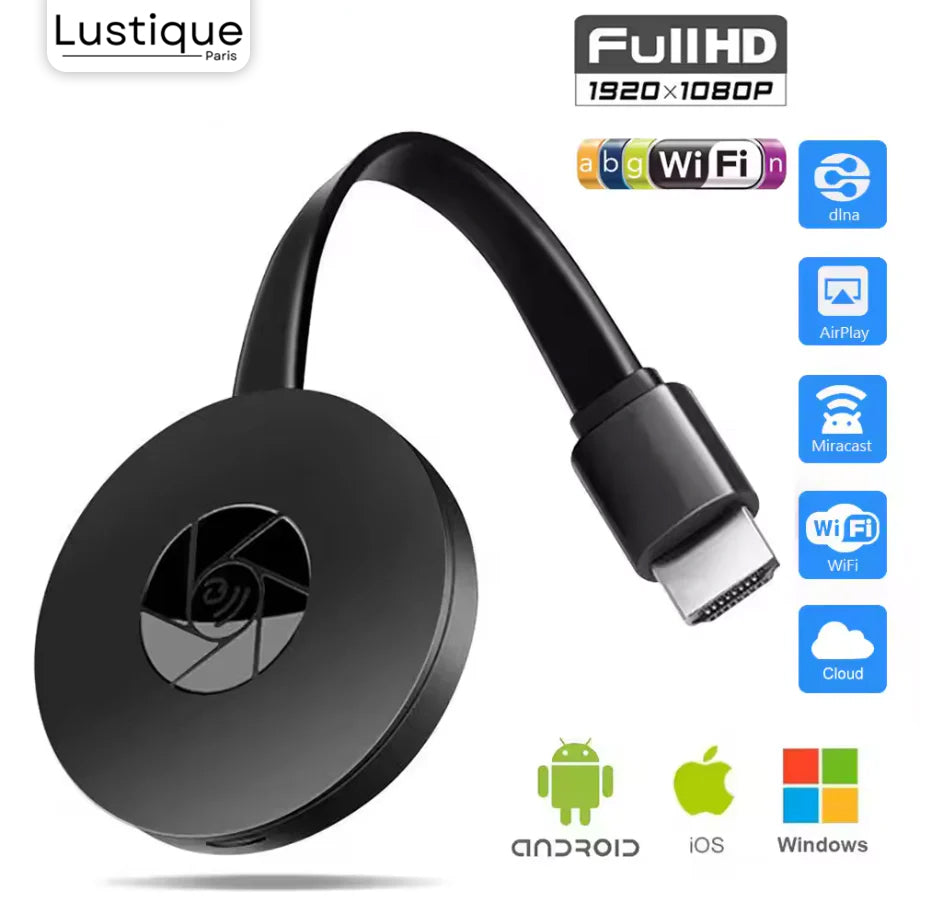 Wireless HDMI Display Adapter | MediaLink 1080P WiFi Screen Mirroring for Android, iOS, Windows &amp; Mac