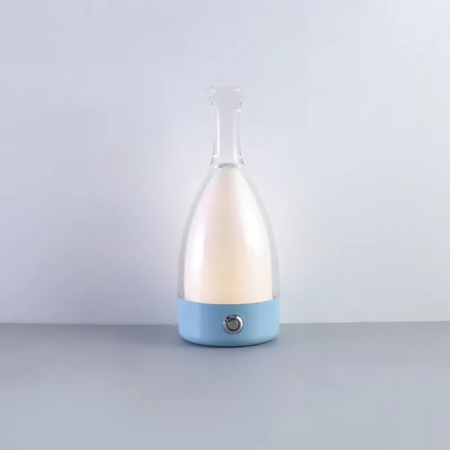 Wine Bottle Desk Lamp with Bluetooth Speaker – Rechargeable Modern Bedside Night Light