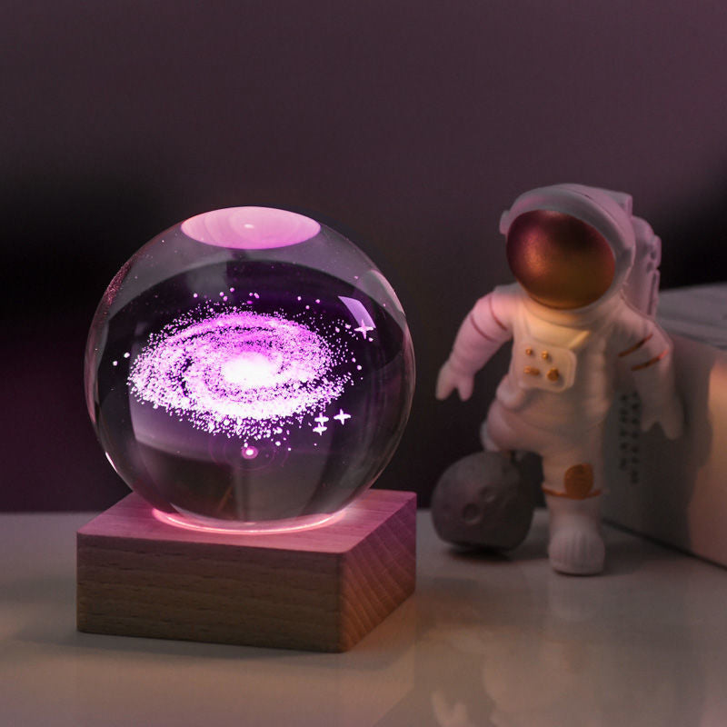 Night light Crystal ball 3D Galaxy |