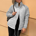 Solid color High Collar Zipper Coat
