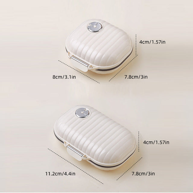 Portable daily pill box