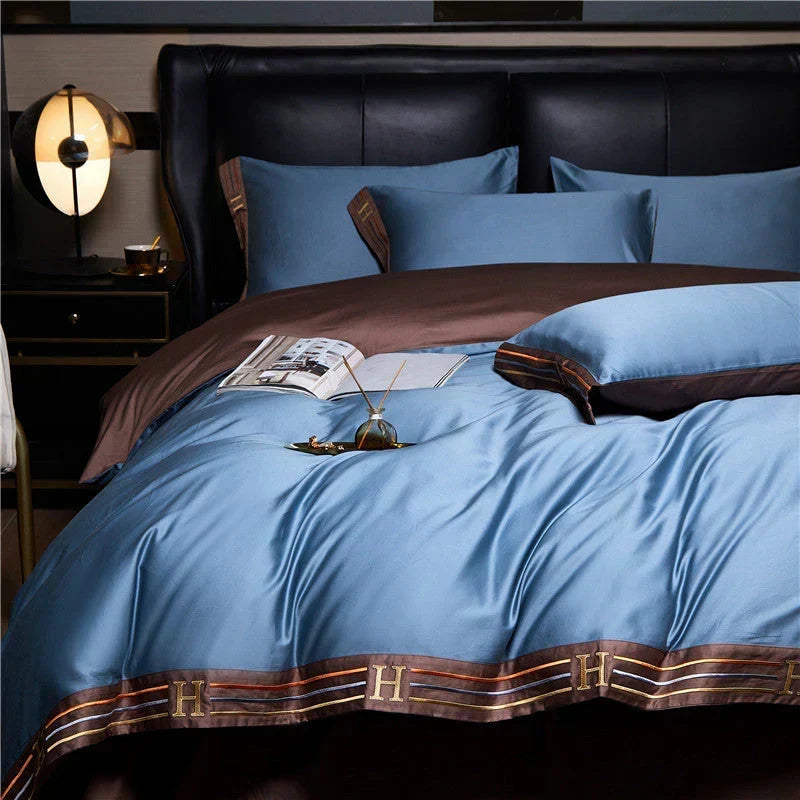 Luxury Satin Cotton Duvet Cover Set for Bedroom