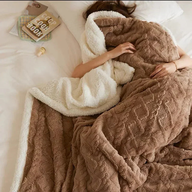 Thick Winter Lambswool Blanket - WarmWool