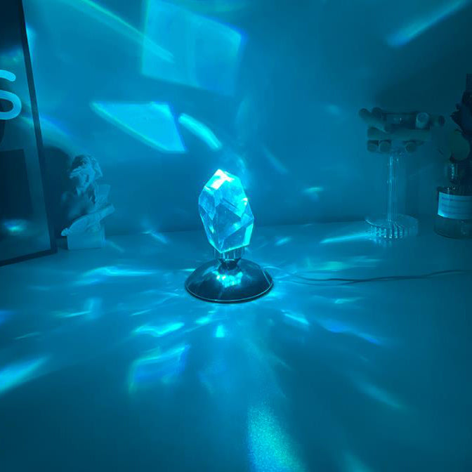 LuxorLite Diamond Crystal LED Table Lamp | Luxurious Mood Light | 3 or 16 color Change | Wireless Night Light