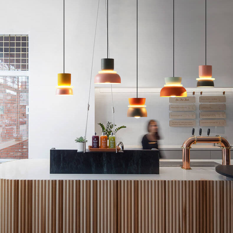 Nordic colorful Macaron 1-Light LED Pendant Light