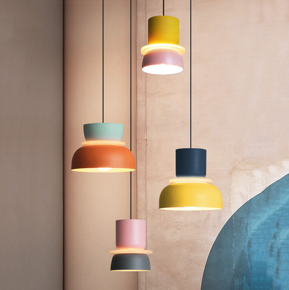 Nordic colorful Macaron 1-Light LED Pendant Light