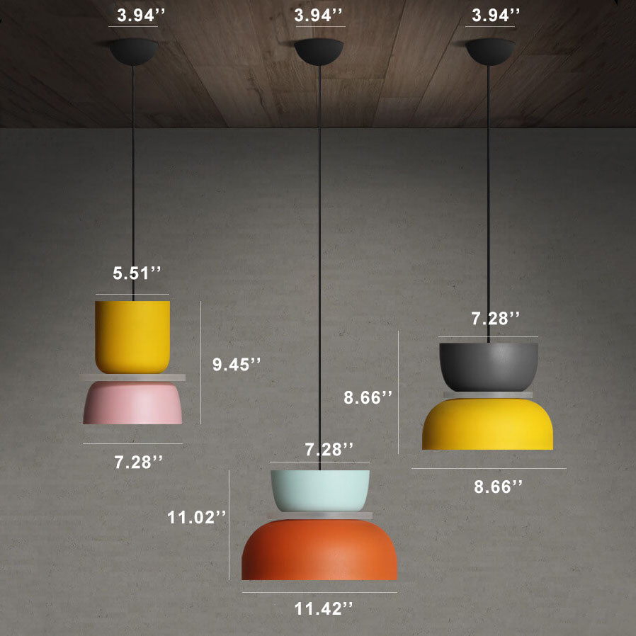 Nordic colorful Macaron 1-Light LED Pendant Light