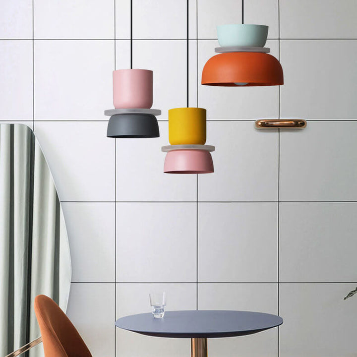 Nordic colorful Macaron 1-Light LED Pendant Light