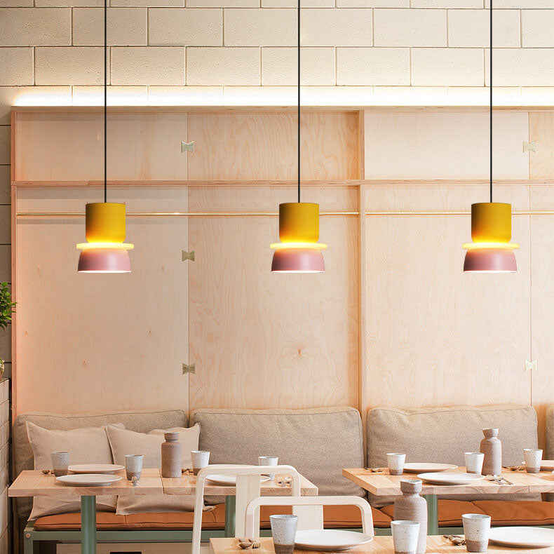 Nordic colorful Macaron 1-Light LED Pendant Light