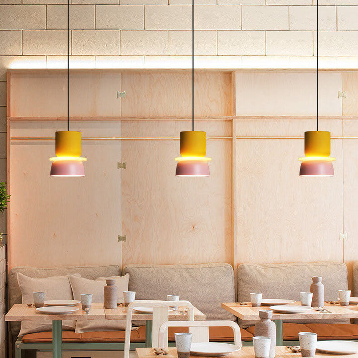 Nordic colorful Macaron 1-Light LED Pendant Light
