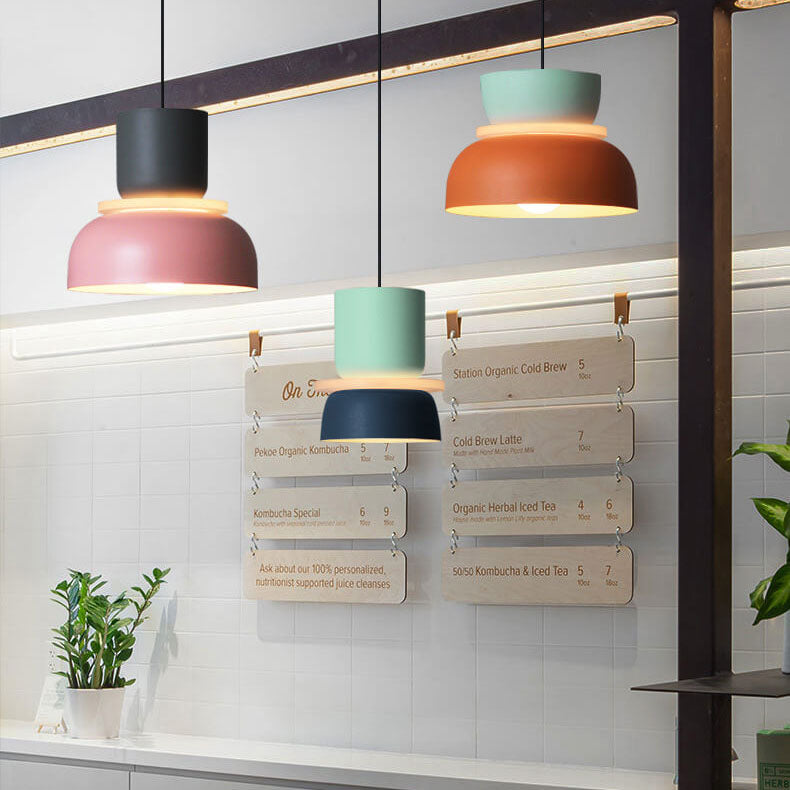 Nordic colorful Macaron 1-Light LED Pendant Light