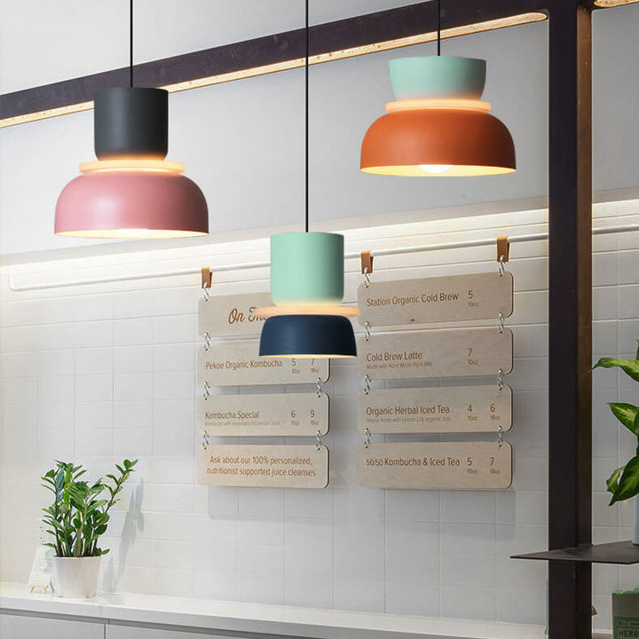 Nordic colorful Macaron 1-Light LED Pendant Light