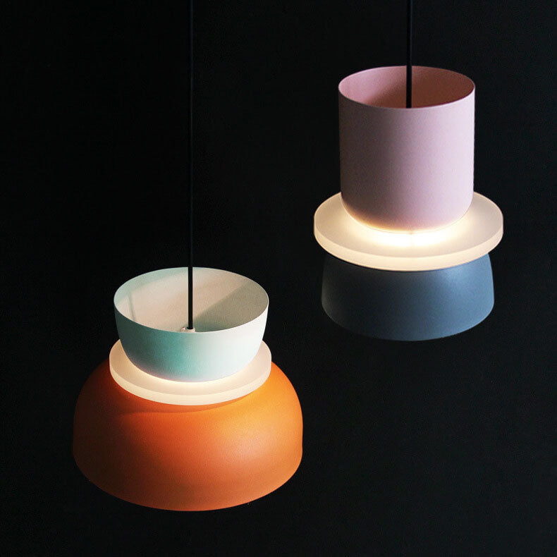 Nordic colorful Macaron 1-Light LED Pendant Light
